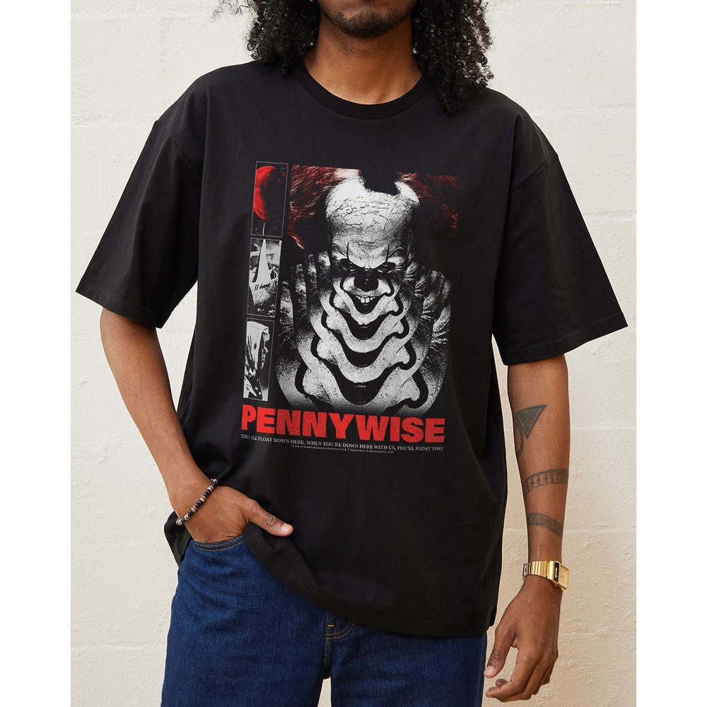 Pennywise The Clown T-Shirt, Retro 90's Graphics Unisex Tee